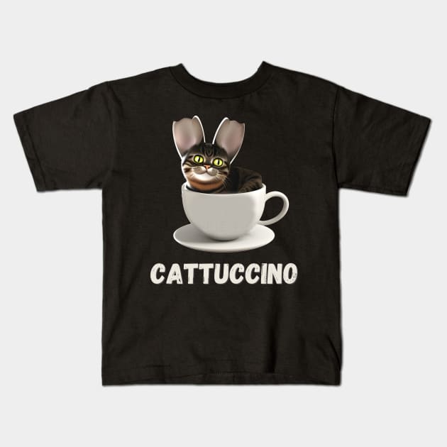 Cattuccino Kids T-Shirt by mdr design